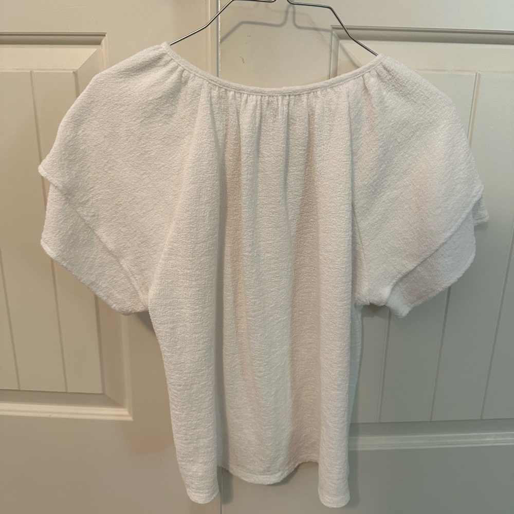 Anna very soft off white blouse. Medium.